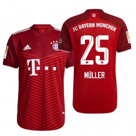 Koszulka Bayern Monachium Thomas Muller 25 Domowe Stroje Piłkarskie 2021/22 Krótki Rękaw